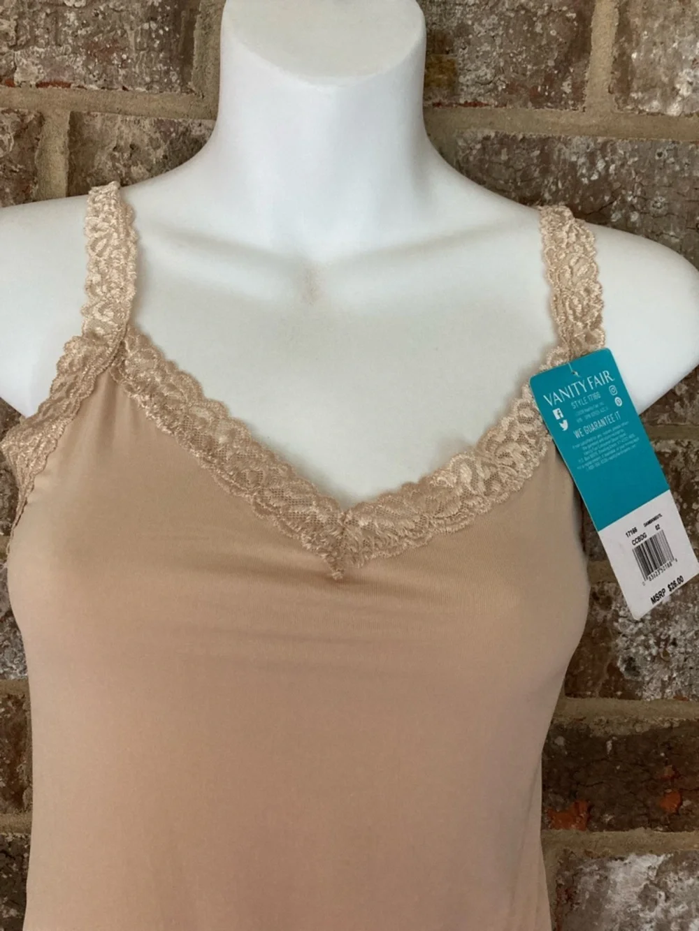 Vanity Fair Spin Cami New With Tags Size Small Color neutral